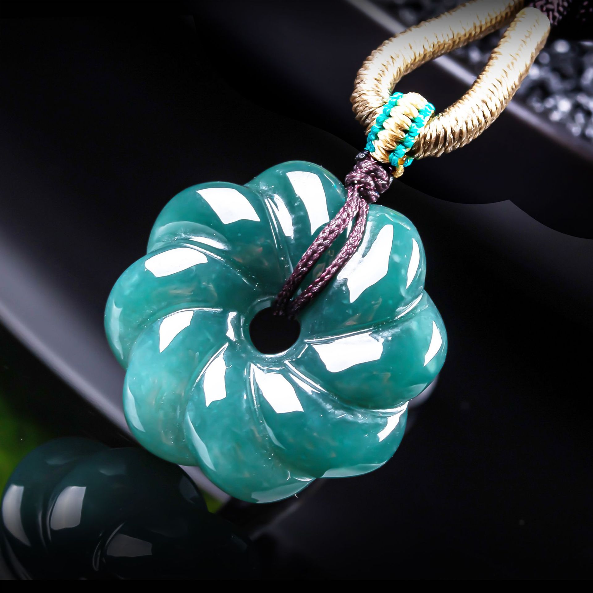 Jewelry & Watches Vitopoulos - Naturalny naszyjnik z jadeitu birmańskiego w