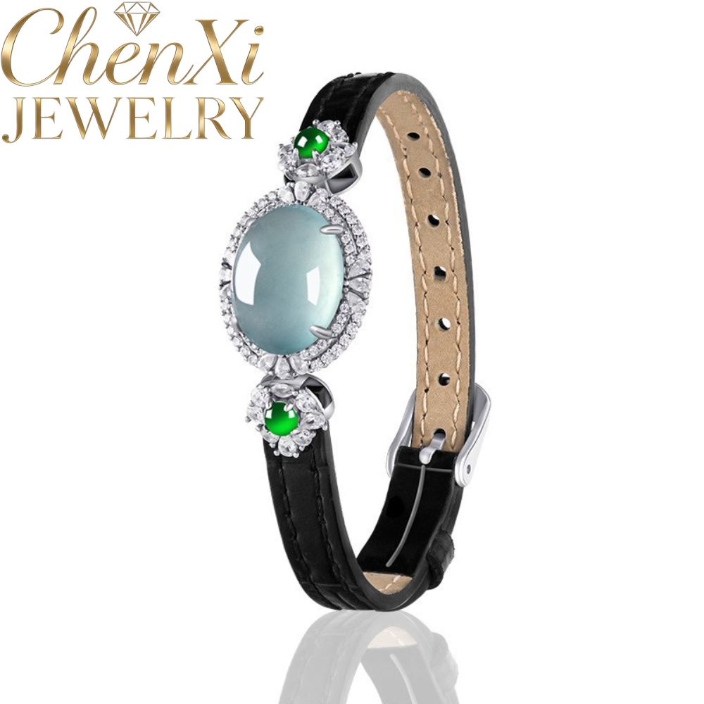 Fine Jewelry Watches Women - Luksusowa, stylowa damska bransoletka z jadeitu