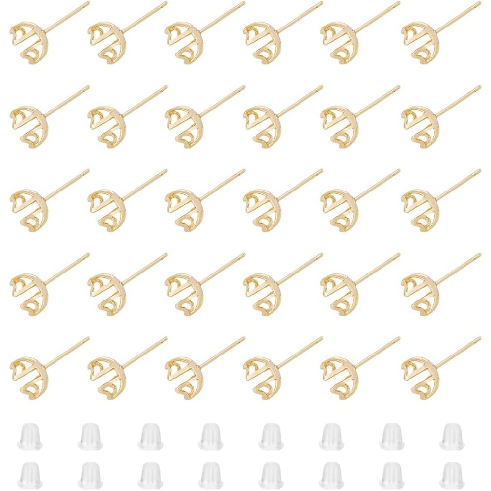 Pearl Stud Earrings - 30 szt. Bazy do kolczyków z