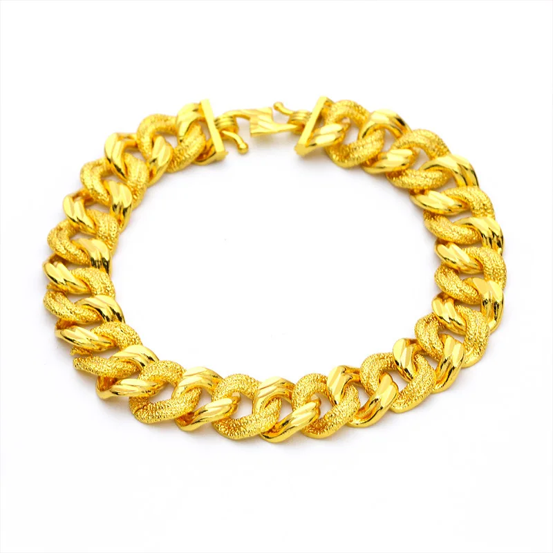 Fine Jewelry Watches Women - złota bransoletka dla kobiet mężczyzn 12MM