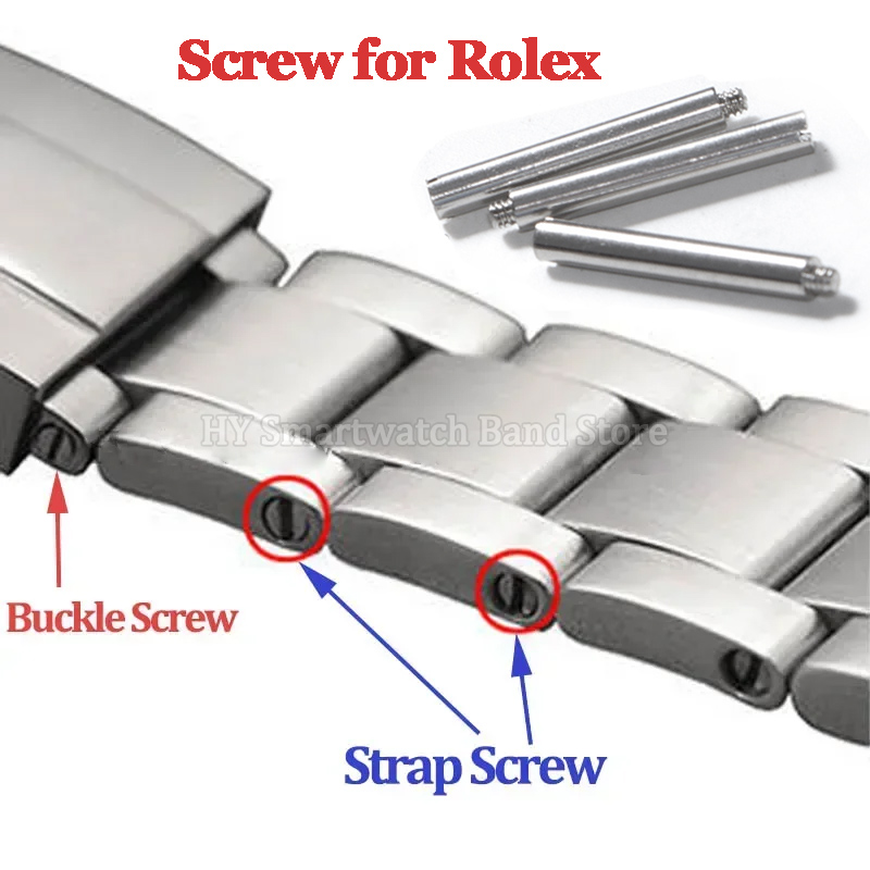 Jewelry Rolex Watches - Śruba paska ze stali nierdzewnej do