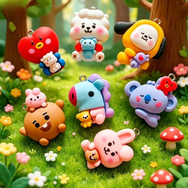 7 szt. BT21 Żywiczne Charmsy z – Charm Bracelet Beads recenzja i cena