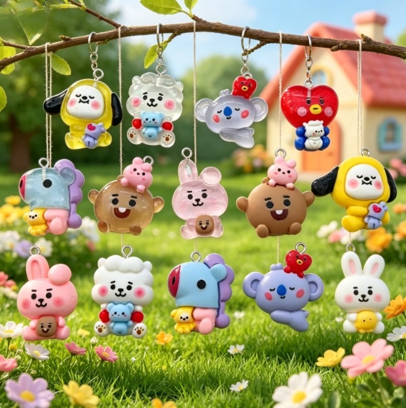 7 szt. BT21 Żywiczne Charmsy z – Charm Bracelet Beads recenzja i cena