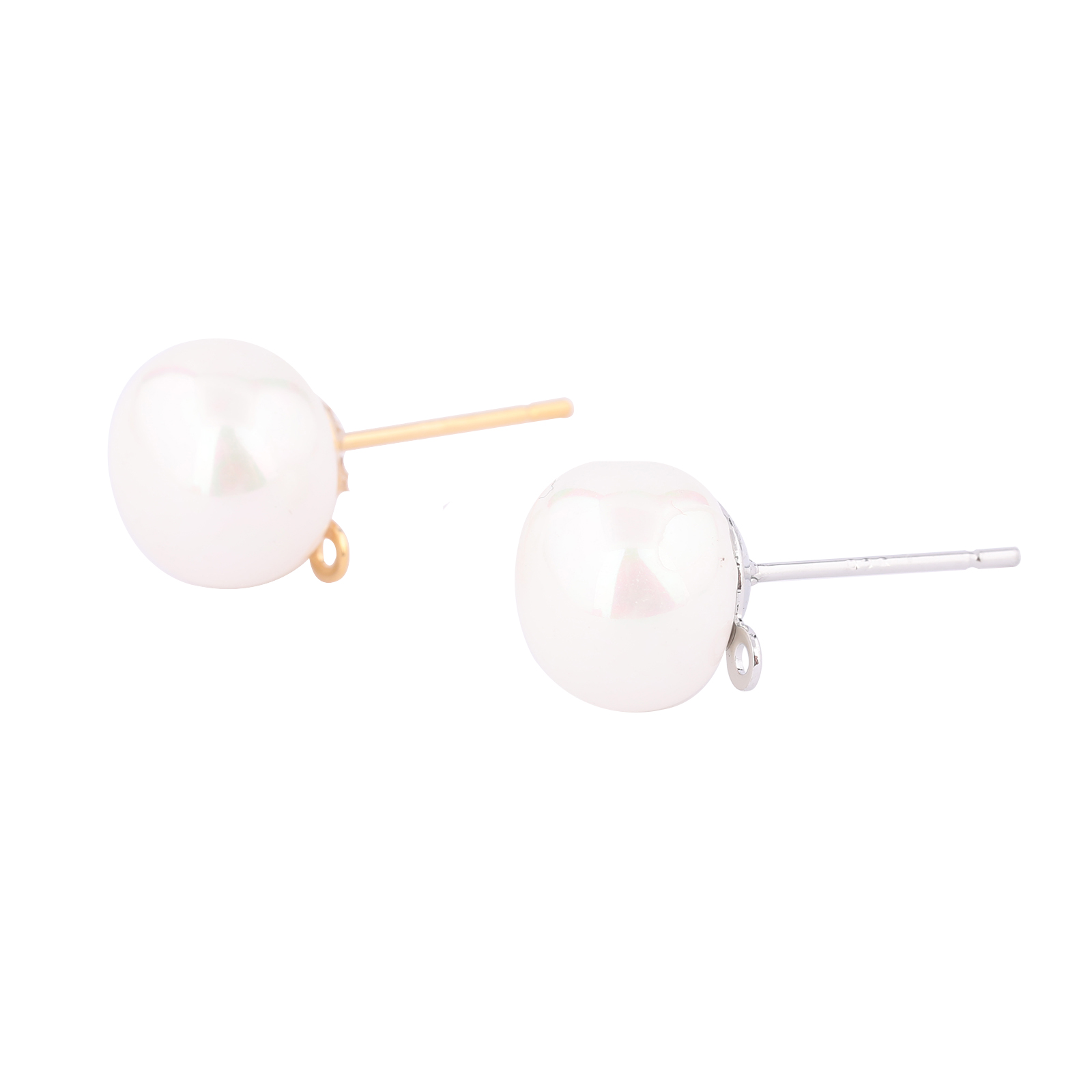 10 szt. Miedziane Białe Kolczy – Pearl Stud Earrings recenzja i cena